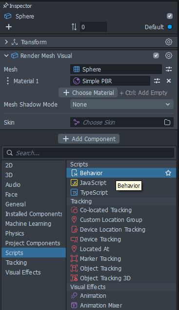 Behavior Script