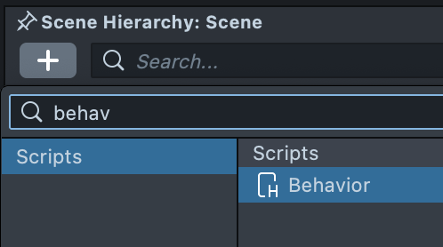 Añadir objeto con script Behavior