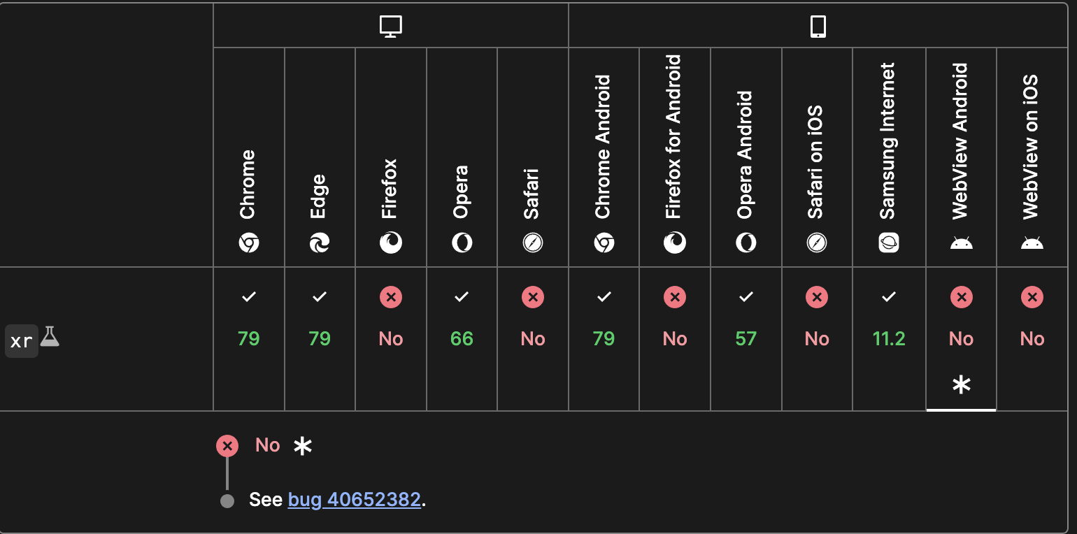 WebXR viewer